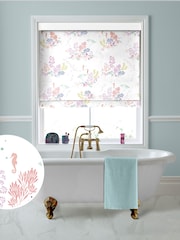 Sara Miller White 100% Cotton Underwater Made to Measure Roman Blind - Image 1 of 5