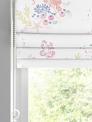 Sara Miller White 100% Cotton Underwater Made to Measure Roman Blind - Image 2 of 5