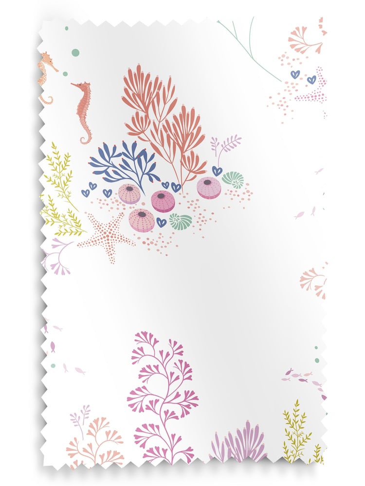 Sara Miller White 100% Cotton Underwater Made to Measure Roman Blind - Image 5 of 5