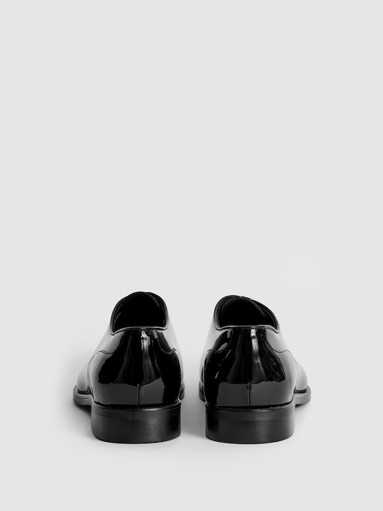 Reiss Black Bay Patent Leather Whole Cut Shoes - Image 6 of 6