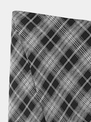 Mango Black Asymmetric Tartan Lace Trim Midi Skirt - Image 6 of 7