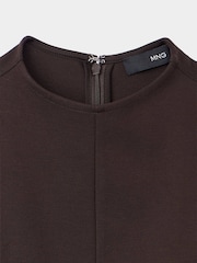 Mango Brown Sleeveless Jumpsuit With Belt Detail - Image 6 of 7