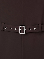 Mango Brown Sleeveless Jumpsuit With Belt Detail - Image 7 of 7