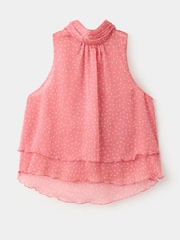 Mango Pink Halter Neck Polka Dot Top - Image 5 of 7