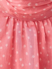 Mango Pink Halter Neck Polka Dot Top - Image 6 of 7