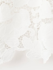 Mango White High Neck Embroidered Long Sleeve Blouse - Image 6 of 6