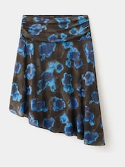 Mango Brown Asymmetric Floral Midi Skirt - Image 4 of 6