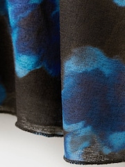 Mango Brown Asymmetric Floral Midi Skirt - Image 6 of 6