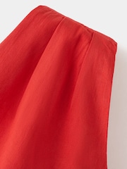 Mango Red One Shoulder Asymmetric Top - Image 6 of 7