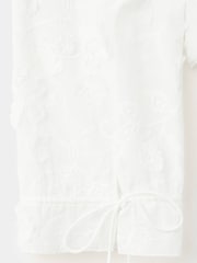 Mango White Cotton Floral Embroidered Blouse - Image 6 of 7