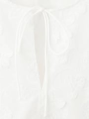 Mango White Cotton Floral Embroidered Blouse - Image 7 of 7