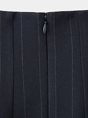 Mango Blue Pinstripe Midi Pencil Skirt - Image 6 of 7
