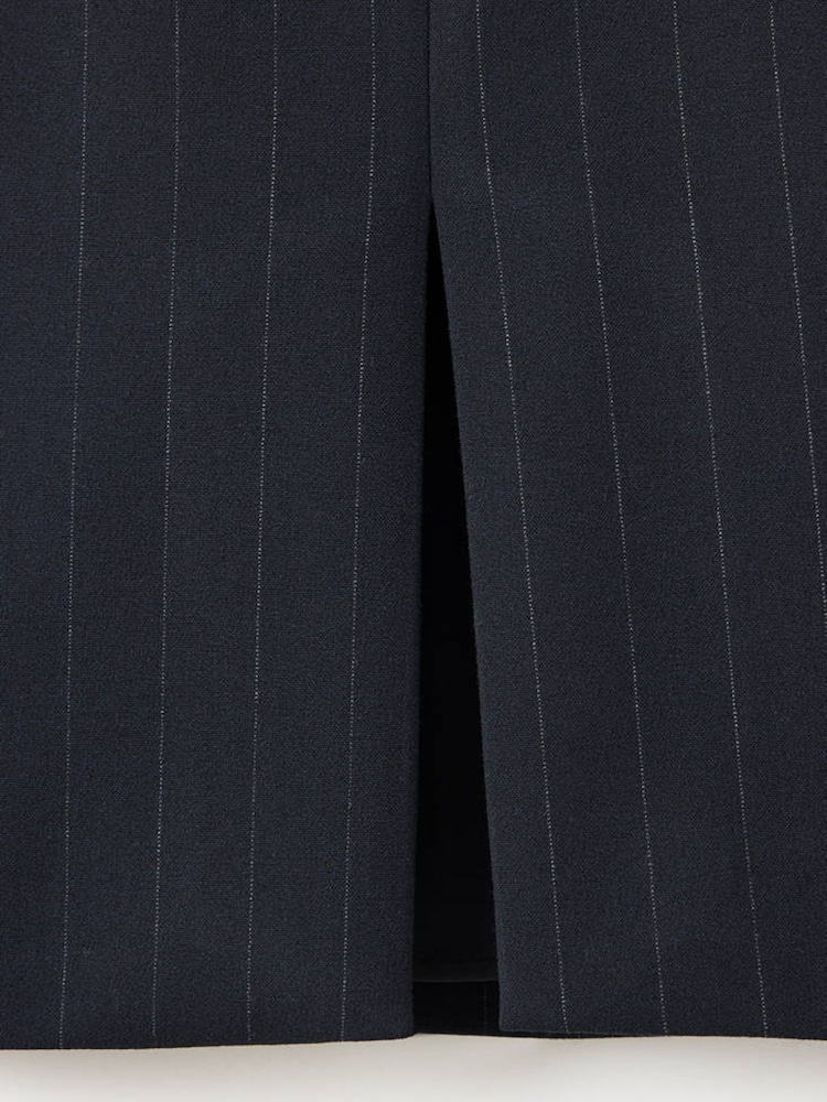 Mango Blue Pinstripe Midi Pencil Skirt - Image 7 of 7