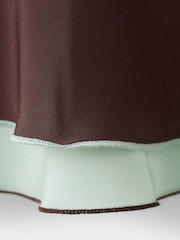 Mango Brown Tie Waist Double Layered Midi Skirt - Image 6 of 6
