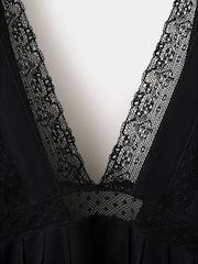 Mango Black V-Neck Flute Sleeve Blouse - Image 5 of 6