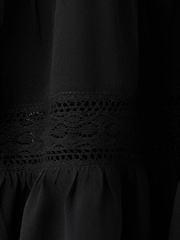 Mango Black V-Neck Flute Sleeve Blouse - Image 6 of 6