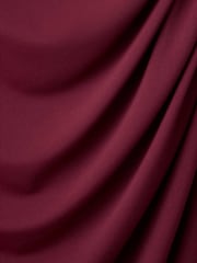 Mango Red One Shoulder Ruched Midi Dress - Image 6 of 7