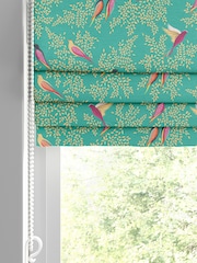 Sara Miller Green 100% Cotton Birds Made to Measure Roman Blind - Image 2 of 6