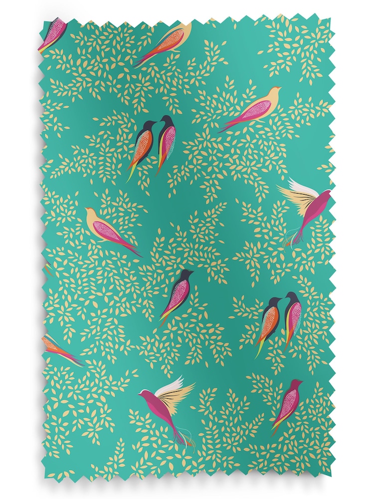 Sara Miller Green 100% Cotton Birds Made to Measure Roman Blind - Image 5 of 5