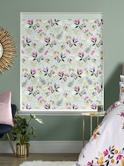 Sara Miller Duck Egg 100% Cotton Orchard Floral Made to Measure Roman Blind - Image 5 of 6