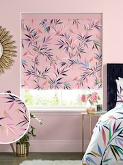Sara Miller Soft Pink 100% Cotton Made to Measure Roman Blind - Image 1 of 6