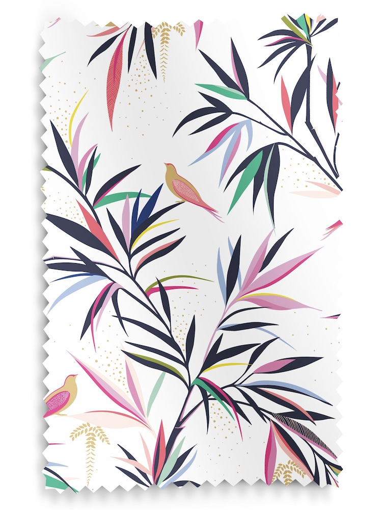 Sara Miller White 100% Cotton Bamboo Made to Measure Roman Blind - Image 6 of 6