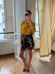Negro - Minifalda Maeva con lentejuelas Never Fully Dressed - Imagen 4 de 4