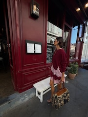 Never Fully Dressed Red Lace Knit Copenhagen Jumper - Image 3 of 4