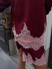 Never Fully Dressed Red Lace Knit Copenhagen Jumper - Image 4 of 4