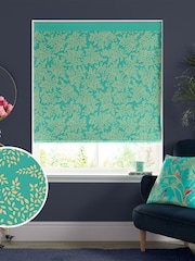 Sara Miller Green 100% Cotton Little Leaves Made to Measure Roman Blind - Image 1 of 6