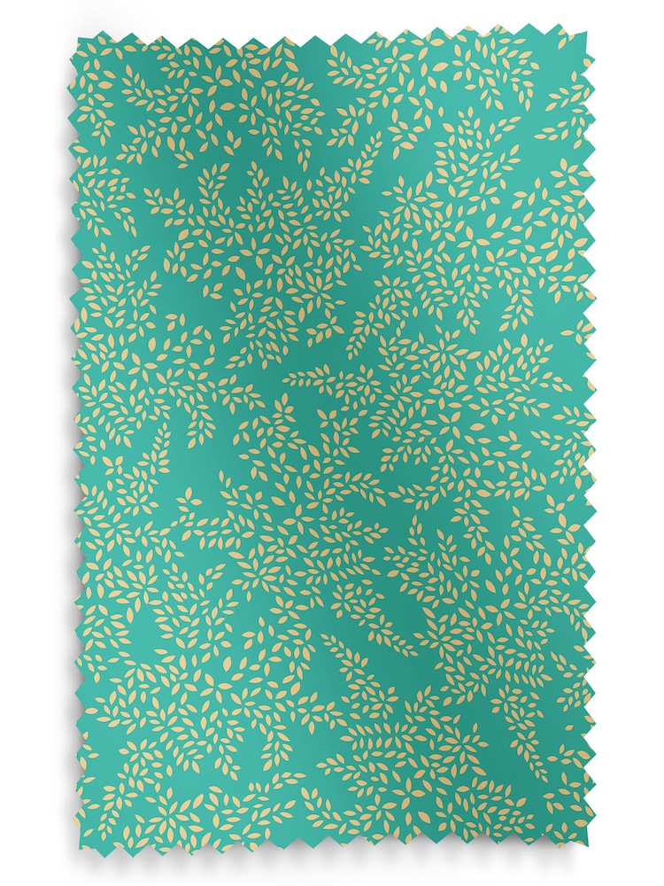 Sara Miller Green 100% Cotton Little Leaves Made to Measure Roman Blind - Image 6 of 6