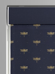 Sara Miller Navy 100% Cotton Dragonfly Made to Measure Roman Blind - Image 3 of 6