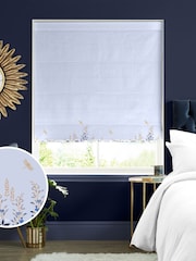 Sara Miller Pale Blue 100% Cotton Wisteria Made to Measure Roman Blind - Image 1 of 6