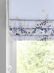 Sara Miller Pale Blue 100% Cotton Wisteria Made to Measure Roman Blind - Image 2 of 6