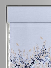 Sara Miller Pale Blue 100% Cotton Wisteria Made to Measure Roman Blind - Image 3 of 6