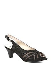 Pavers Black Pavers Black Slingback Evening Heels - Image 2 of 5