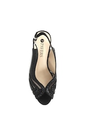Pavers Black Pavers Black Slingback Evening Heels - Image 4 of 5