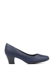 Pavers Navy Blue Heeled Court Shoes - Image 1 of 5