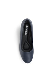 Pavers Navy Blue Heeled Court Shoes - Image 4 of 5
