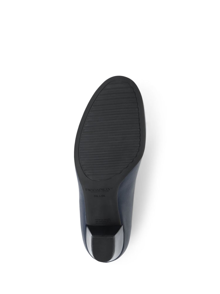 Pavers Navy Blue Heeled Court Shoes - Image 5 of 5