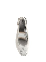 Blanco - Pavers Slingback Peep-Toe Wedge Heels - Imagen 3 de 5