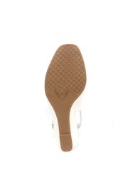 Blanco - Pavers Slingback Peep-Toe Wedge Heels - Imagen 4 de 5