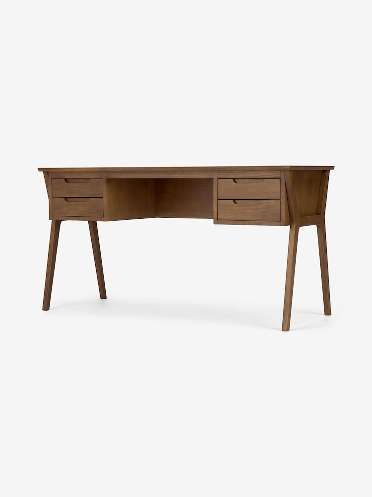 MADE.COM Dark Stain Oak Jenson Desk - Image 2 of 4