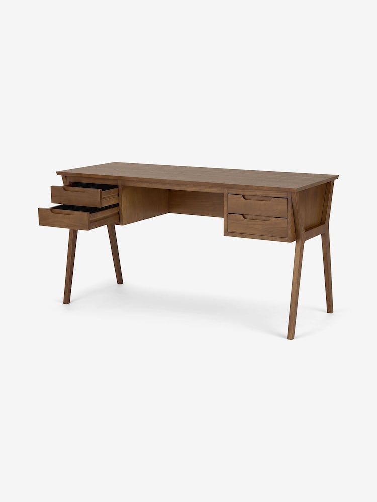 MADE.COM Dark Stain Oak Jenson Desk - Image 3 of 4