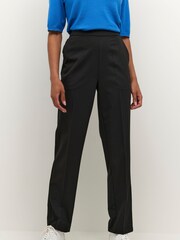 Kaffe Sakura Elastic Waist Black Trousers - Image 2 of 5