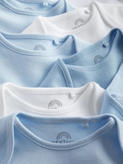 Blue 10 Pack Plain Baby Bodysuits - Image 6 of 6