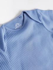 Blue Baby Short Sleeve Bodysuits 5 Pack - Image 5 of 6