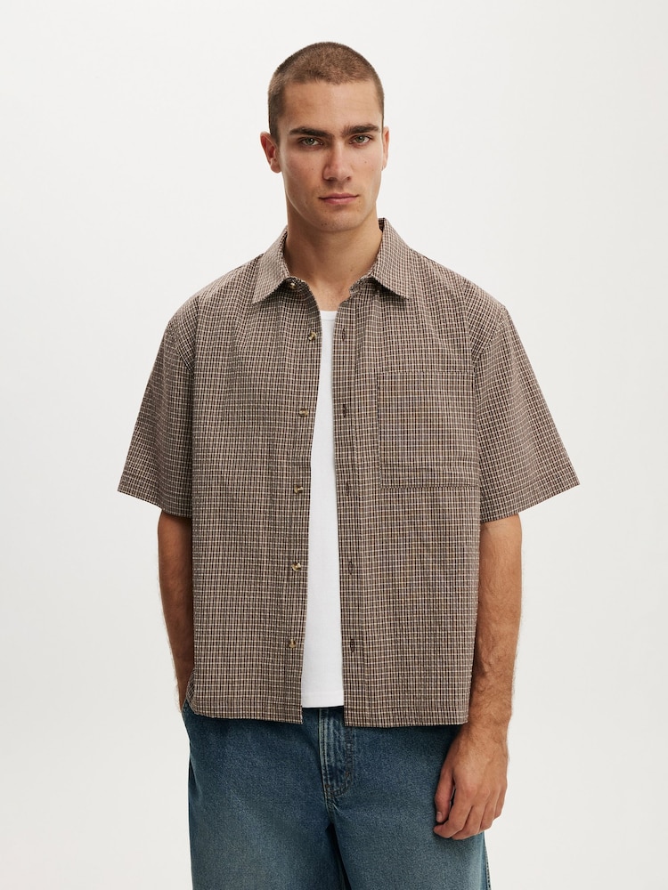 Cotton On Brown Darcy Short Sleeve Shirt - Image 1 of 7