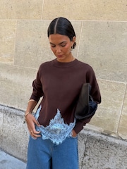 Never Fully Dressed Brown Lace Knit Copenhagen Jumper - Image 2 of 4