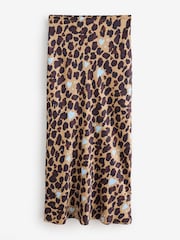 Never Fully Dressed Brown Petite Heart Leopard Dorris Skirt - Image 6 of 6
